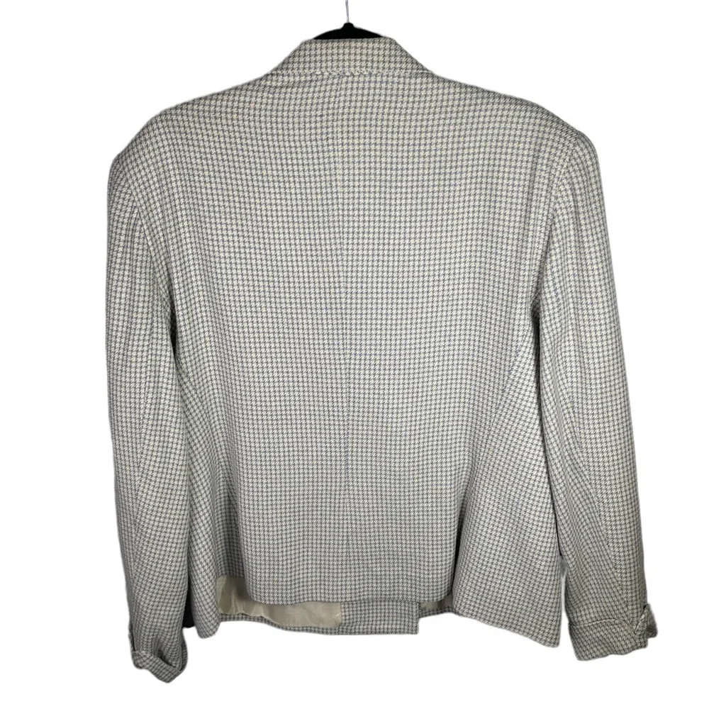 Christian Dior Vintage Houndstooth Double Breasted Blazer Jacket Size 18